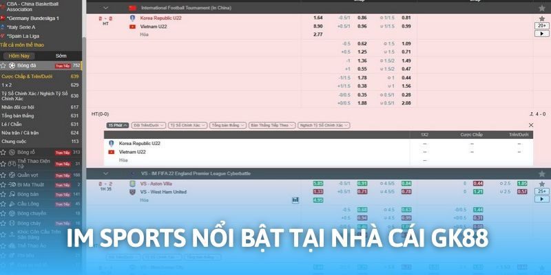 IM Thể thao đáp ứng nhu cầu hội viên với đa dạng kèo cược
